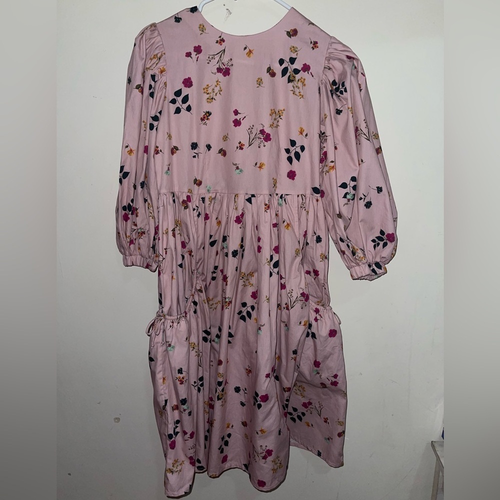 NWOT Tagd Christina Rohde Floral Girls Boho Puff Sleeve Dress